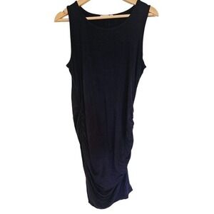Woman's sleeveless scrunch dress Size Large New‎ Smallshow Navy